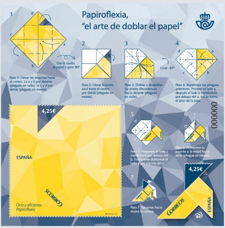 R122 121X121 H.B. 300 Aniversario de Correos. Papiroflexia.