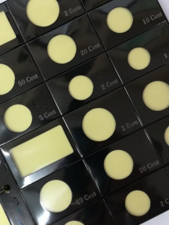 Hojas para Monedas de Euros. 2 Países o años. Paquete de 6 unidades