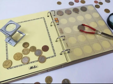 Hojas para Monedas de 2 euros Traslucida de 25 espacios