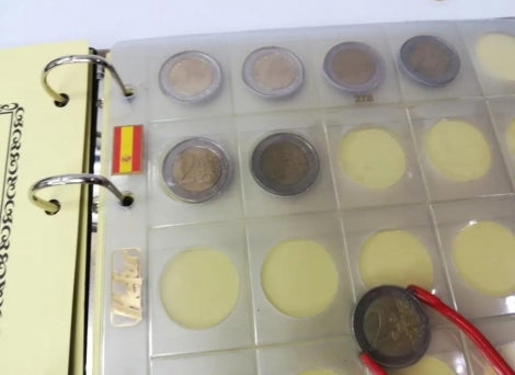 Hojas para Monedas de 2 euros Traslucida de 25 espacios