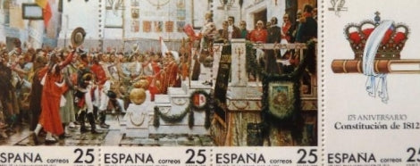R54 133X54 CONSTITUCION 1812 (5 SELLOS UNIDOS)