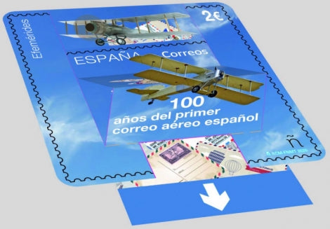 R127 41X41 Sello Pintura Murillo 2017
Efemérides 2020. Farmacia y primer vuelo aéreo de correos