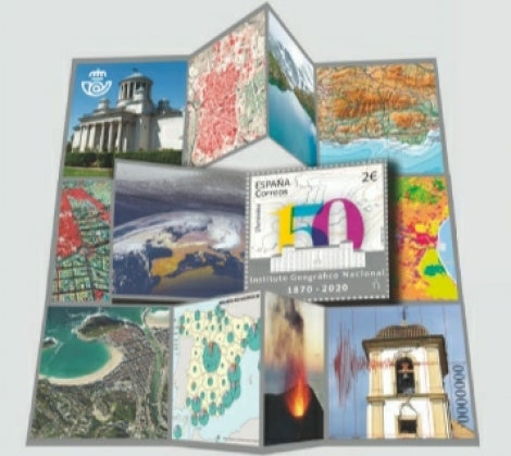 R135 80x123 150 Aniv° del Instituto Geológico Nacional 2020. Para hoja bloque plegada o cerrada.