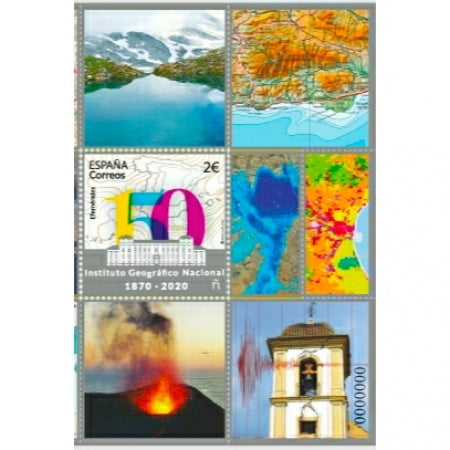 R135 80x123 150 Aniv° del Instituto Geológico Nacional 2020. Para hoja bloque plegada o cerrada.
