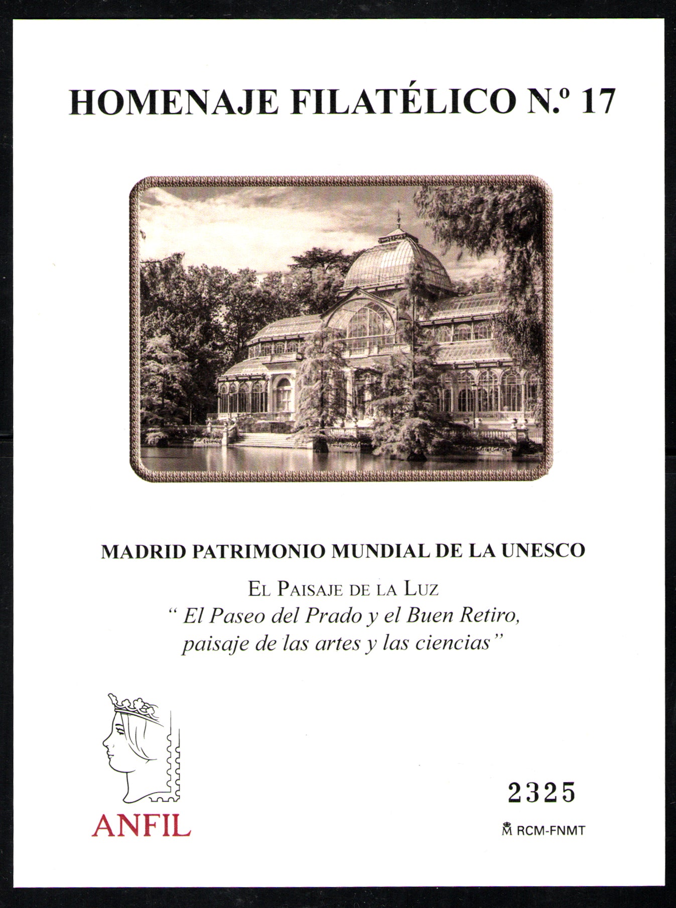R103 110X144 HOMENAJES FILATELICOS 2005/2024