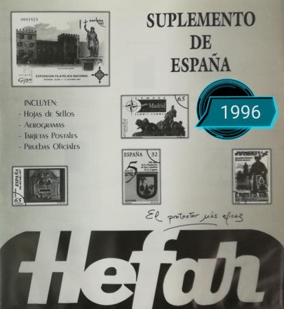 Suplemento de Sellos Hefar. España 1996
