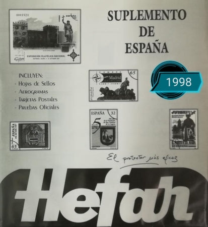 Suplemento de Sellos Hefar. España 1998