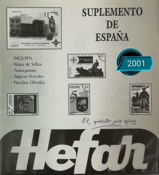 Suplemento de Sellos Hefar. España 2001