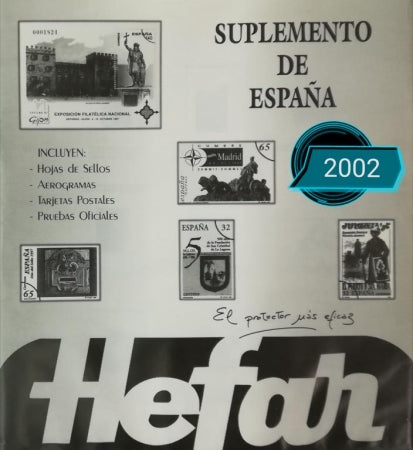 Suplemento de Sellos Hefar. España 2002