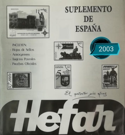 Suplemento de Sellos Hefar. España 2003