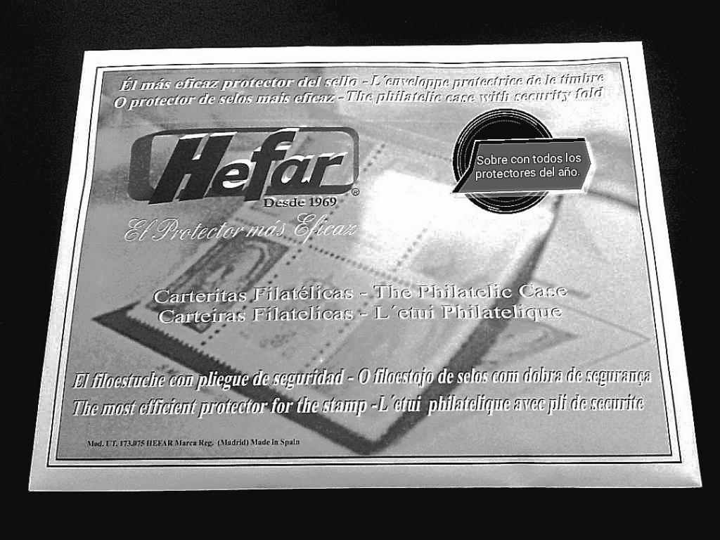 Sobre con todos los protectores del año 1982 Hefar