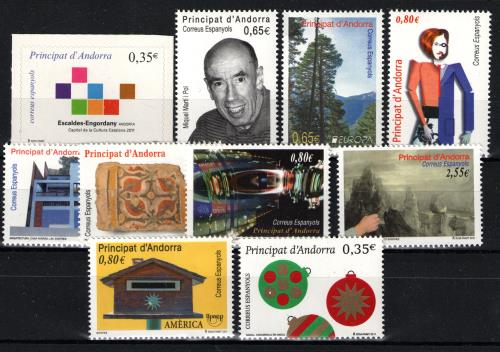 Sellos de Andorra años completos