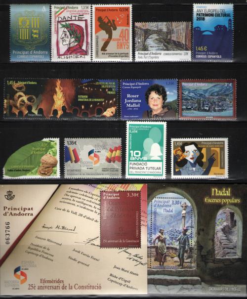 Sellos de Andorra años completos