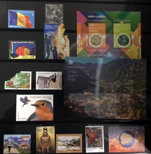 Sellos de Andorra años completos