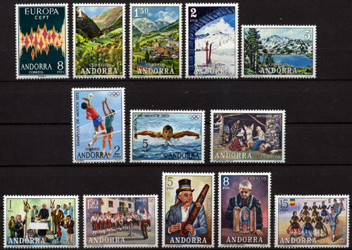 Sellos de Andorra años completos