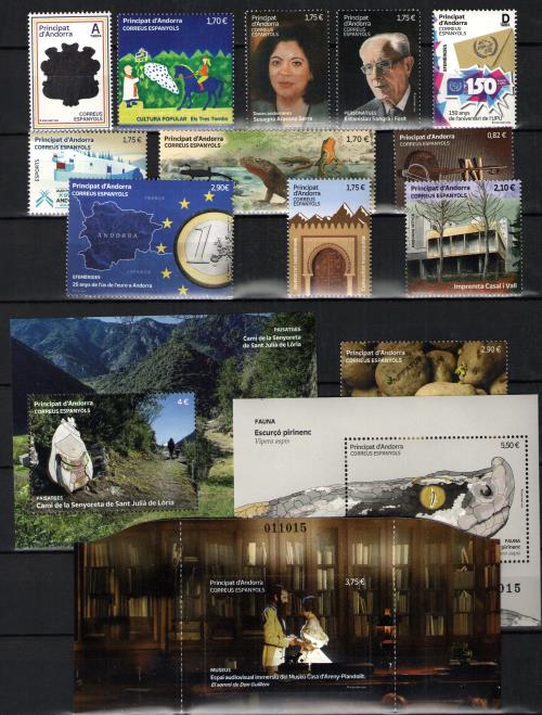 Sellos de Andorra años completos