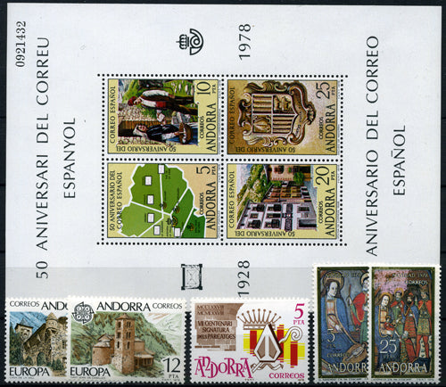 Sellos de Andorra años completos