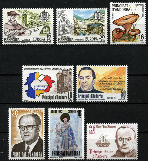 Sellos de Andorra años completos