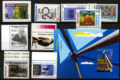 Sellos de Andorra años completos