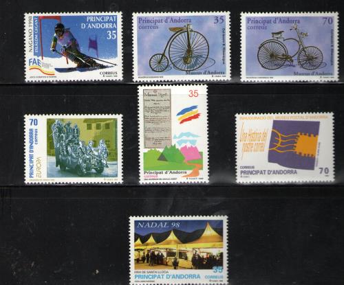 Sellos de Andorra años completos