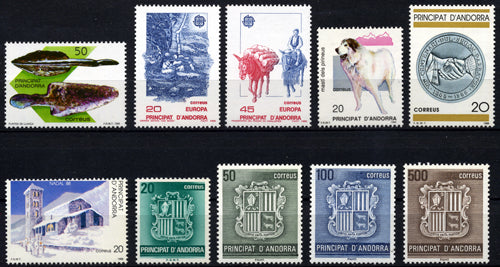 Sellos de Andorra años completos