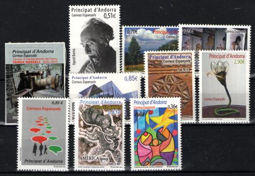 Sellos de Andorra años completos