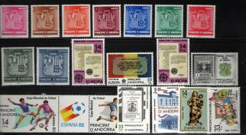 Sellos de Andorra años completos