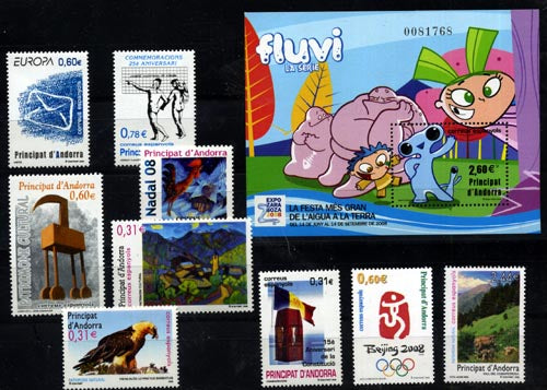 Sellos de Andorra años completos