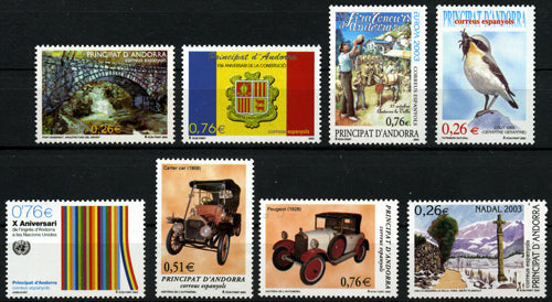Sellos de Andorra años completos
