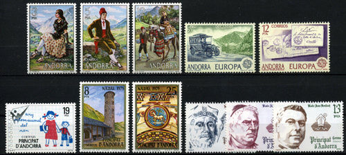 Sellos de Andorra años completos