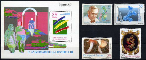 Sellos de Andorra años completos