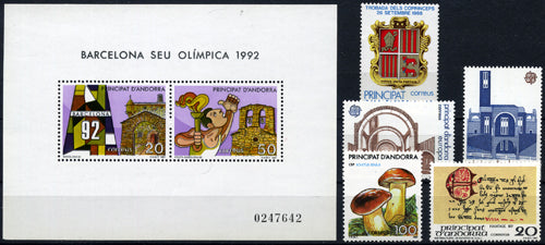 Sellos de Andorra años completos