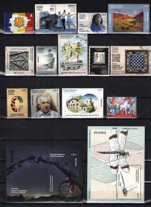 Sellos de Andorra años completos